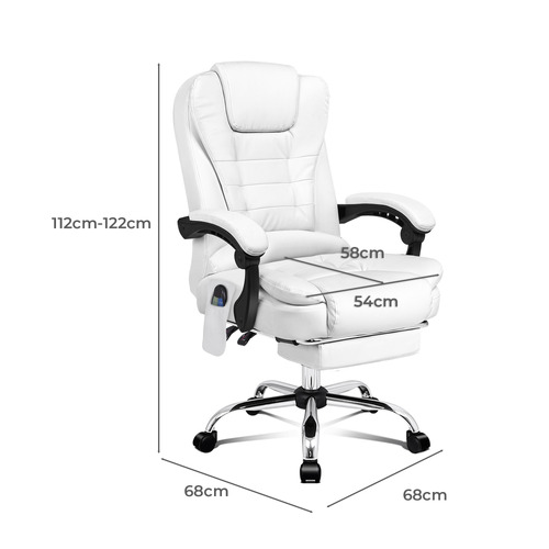 Galini PU Leather Heated Massage Office Chair