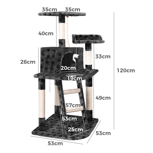 120cm Fir Wood Cat Scratching Tree