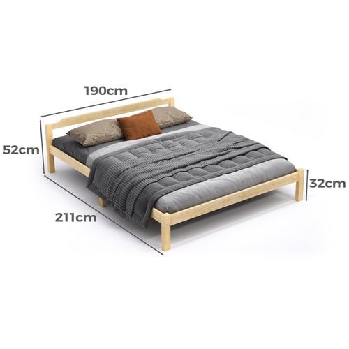 Kaeda Pine Wood Bed