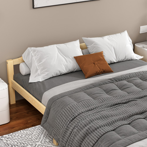 Kaeda-Pine-Wood-Bed