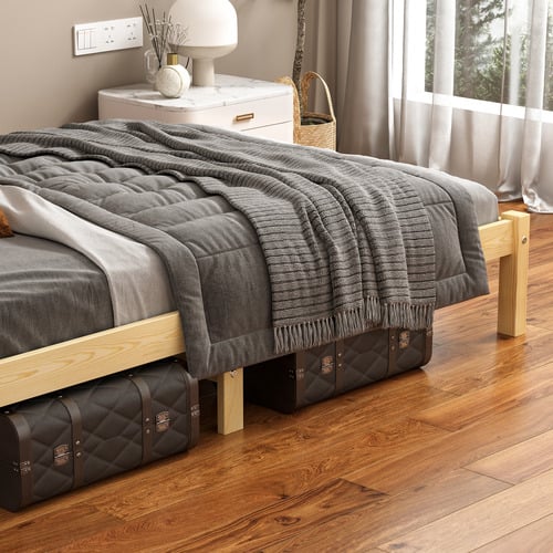 Kaeda-Pine-Wood-Bed