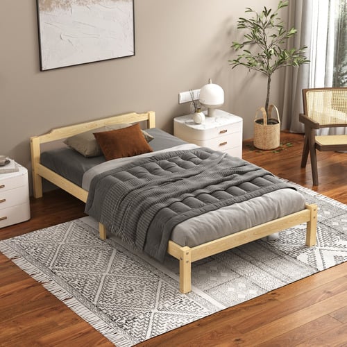 Kaeda-Pine-Wood-Bed