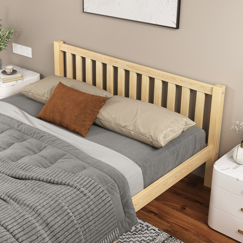 Natural-Hazel-Pine-Wood-Bed-Frame