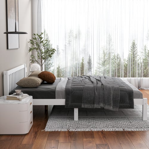 White-Hazel-Pine-Wood-Bed-Frame