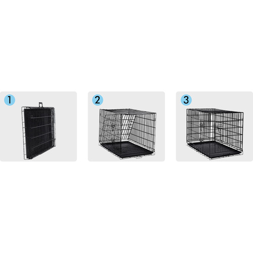 Jacob-3-Doors-Metal-Dog-Cage-with-Tray