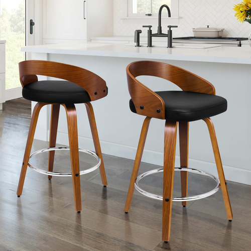 64cm-Newton-Faux-Leather-Swivel-Barstools