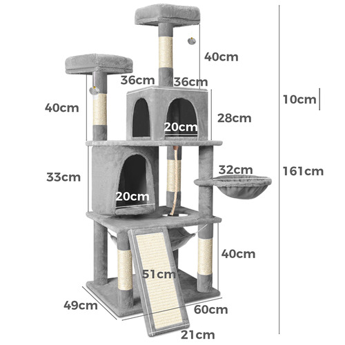 HoxtonRoom 161cm Fir Wood Cat Scratching Tree | Temple & Webster