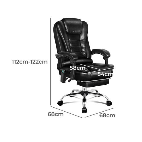 Galini PU Leather Heated Massage Office Chair
