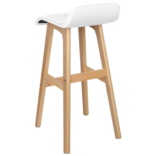 83.5cm White Frances Faux Leather Barstools