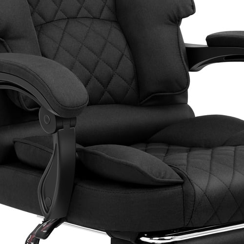 Rory Linen Fabric Gaming Massage Office Chair with Foot Rest