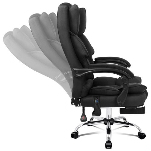 Massage Office Chair Heated Fabric Seat Executive Gaming Computer