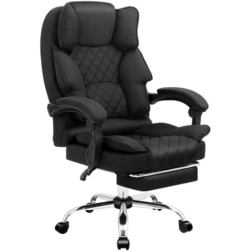 Rory Linen Executive Massage Chair with Foot Rest