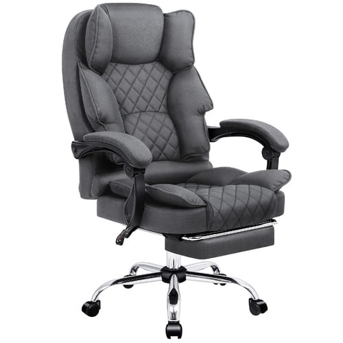 Rory Linen Executive Massage Chair with Foot Rest