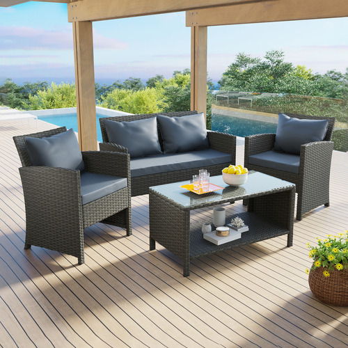 HoxtonRoom 4 Seater Adair Outdoor Lounge Set | Temple & Webster