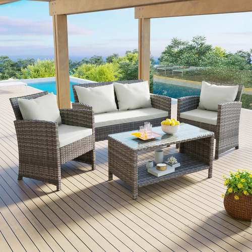 HoxtonRoom 4 Seater Adair Outdoor Lounge Set | Temple & Webster