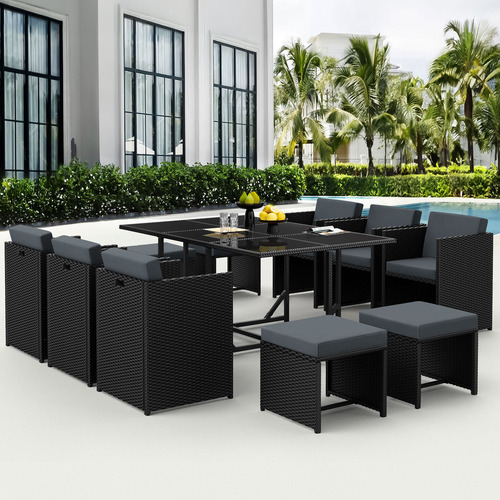 10 Seater Evander Outdoor Dining Table & Chair Set