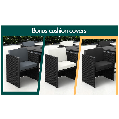 10 Seater Evander Outdoor Dining Table & Chair Set