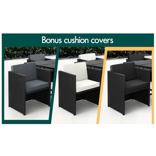 8 Seater Evander Outdoor Dining Table & Chair Set