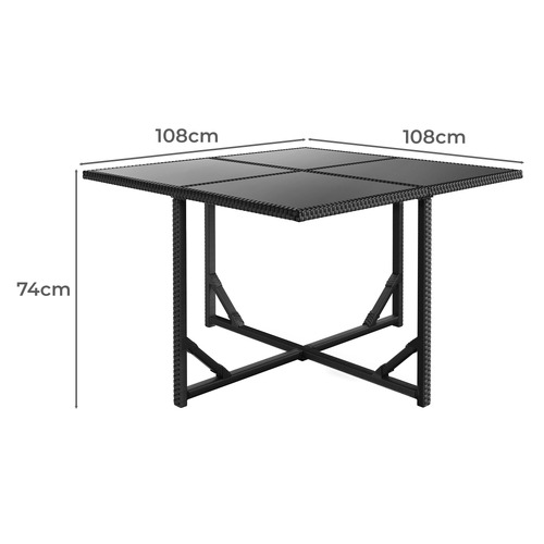 4 Seater Evander Outdoor Dining Table & Chair Set