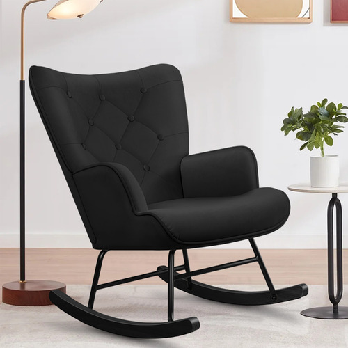 Collin-Velvet-Rocking-Chair