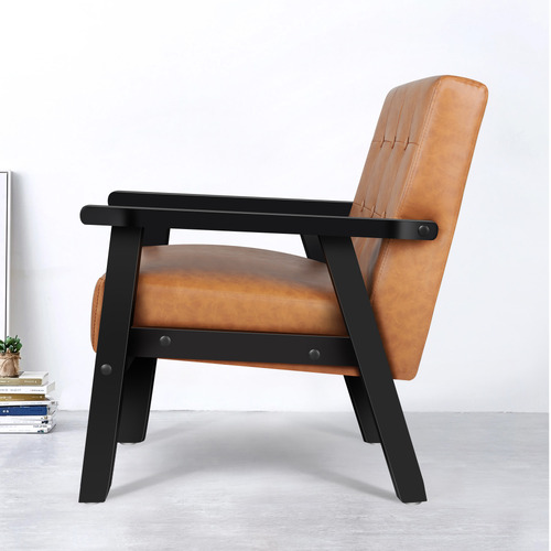 Callum Faux Leather Armchair