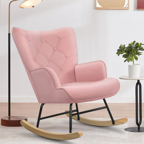 Collin-Velvet-Rocking-Chair