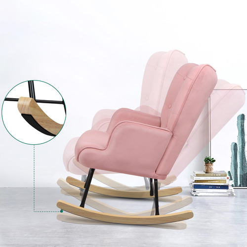 Collin-Velvet-Rocking-Chair