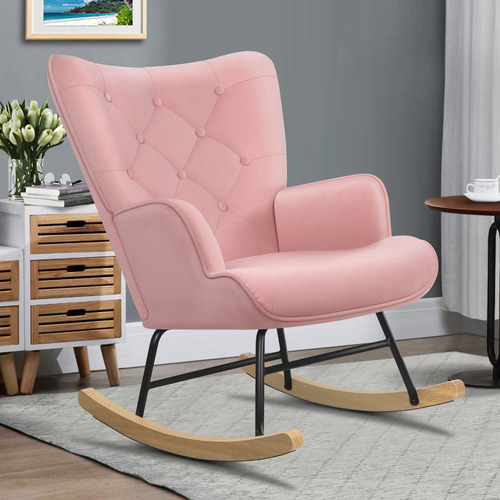 Collin-Velvet-Rocking-Chair