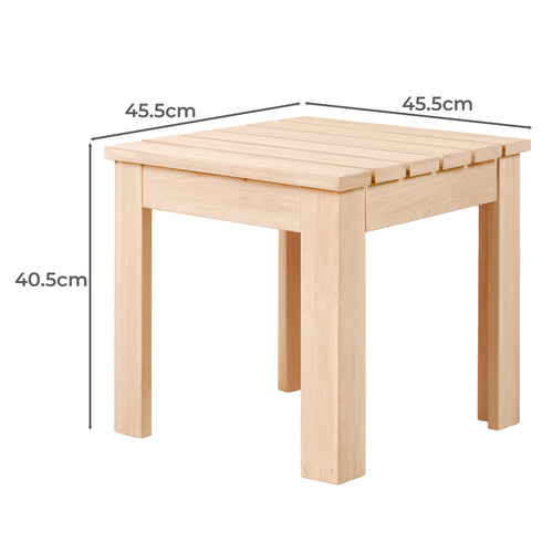 Delmar Fir Wood Outdoor Side Table