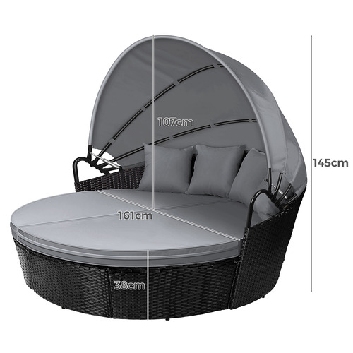 Rill PE Wicker Outdoor Daybed