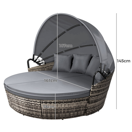 Rill PE Wicker Outdoor Daybed
