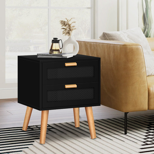 HoxtonRoom Valentin 2 Drawer Bedside Table | Temple & Webster