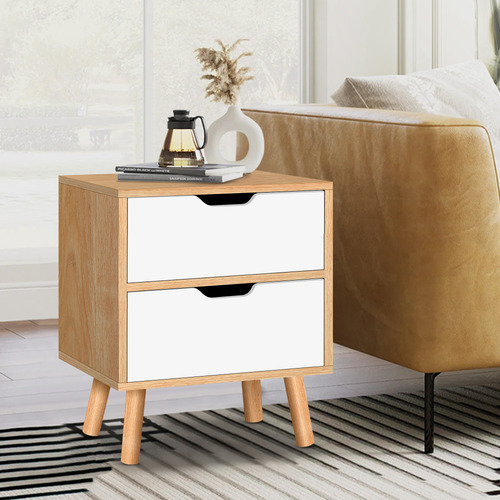Cinar-2-Drawer-Bedside-Table
