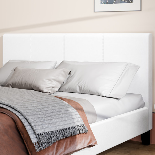 White-Kyle-Faux-Leather-Bed