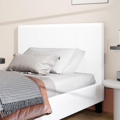 White-Kyle-Faux-Leather-Bed
