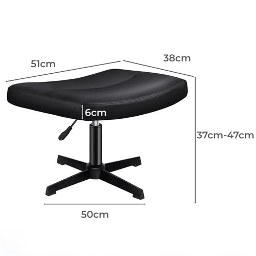Tegan PU Leather Office Chair & Ottoman Set