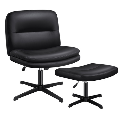 Tegan-PU-Leather-Office-Chair-and-Ottoman-Set