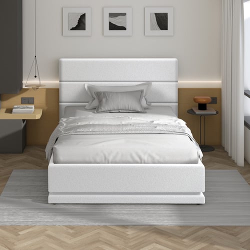 White-Alpine-Boucle-Gas-Lift-Storage-Bed-with-LED