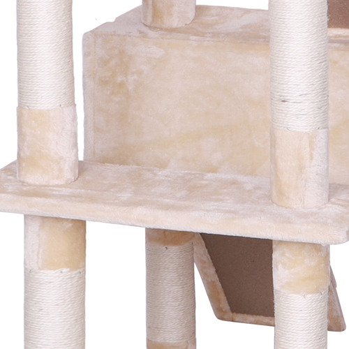 180cm-Fir-Wood-and-Plush-Cat-Scratching-Tree