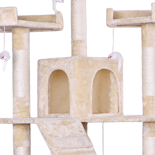 180cm-Fir-Wood-and-Plush-Cat-Scratching-Tree