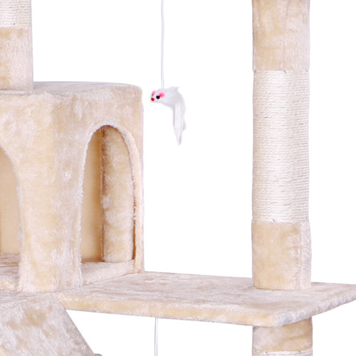 180cm-Fir-Wood-and-Plush-Cat-Scratching-Tree