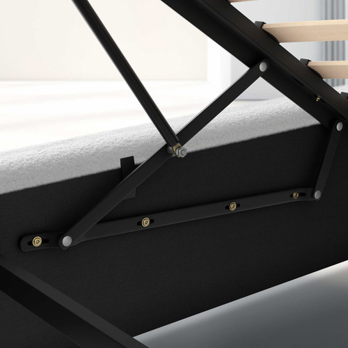 White-Caledon-Boucle-Gas-Lift-Storage-Bed-with-LED