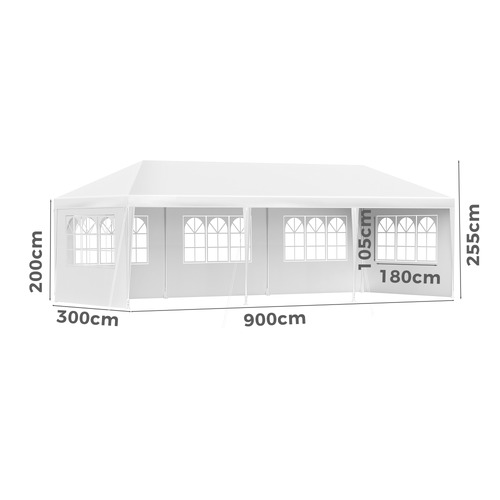 3m x 9m Augustin Outdoor Pop-Up Gazebo
