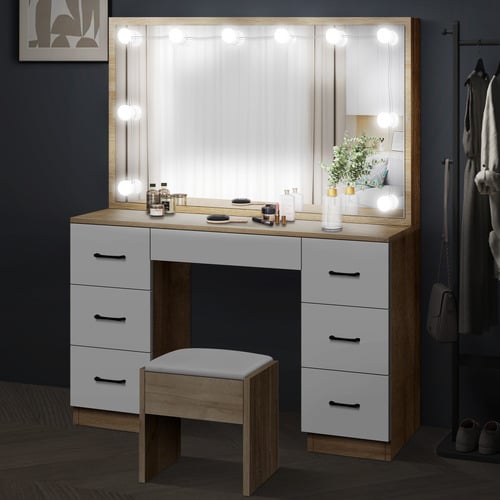 2-Piece-Asse-Dressing-Table-and-Stool-Set