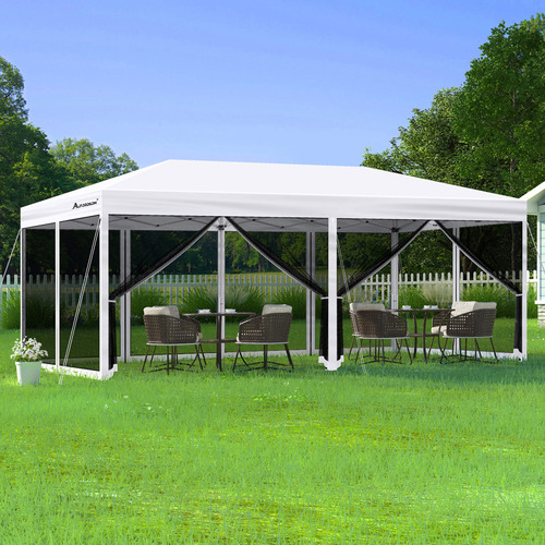 6m x 3m Kelvin Mesh Outdoor Pop-Up Gazebo