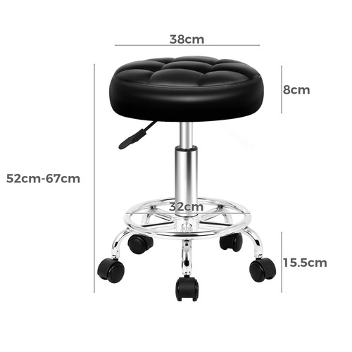 Zora Faux Leather Salon Stool