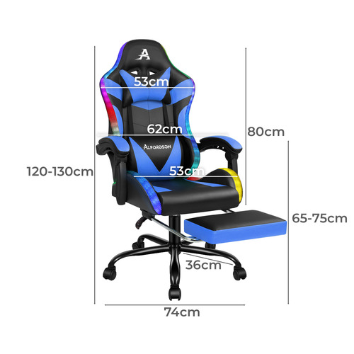 Delina LED Gaming & Massage Chair
