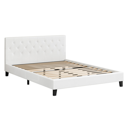 White Esmee Faux Leather Bed Frame