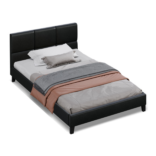 Anisa Faux Leather Platform Bed