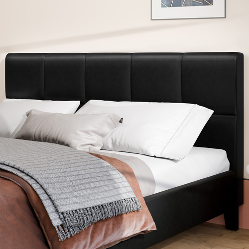 Anisa Faux Leather Platform Bed